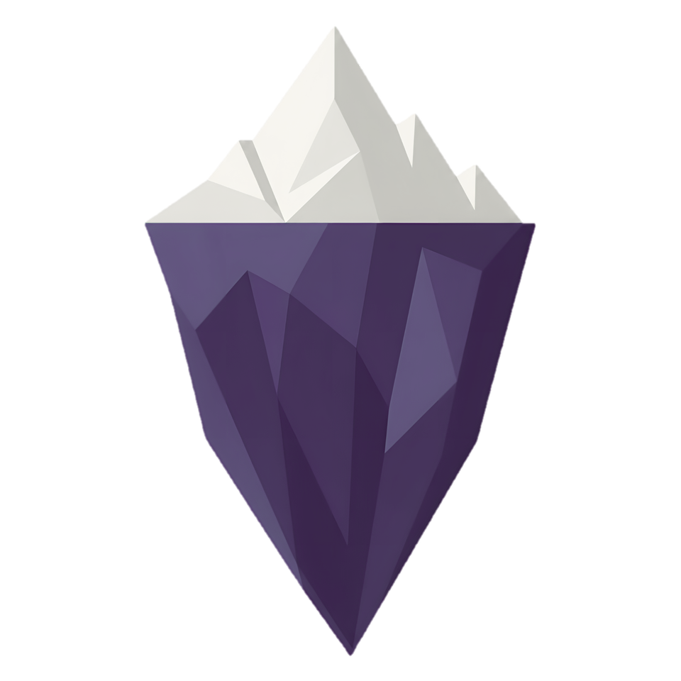 Iceberg illustrating visible opportunity and hidden complexity